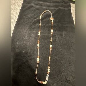 Homemade long layering necklace